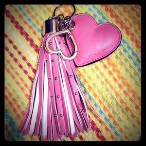 Pink tassel key chain